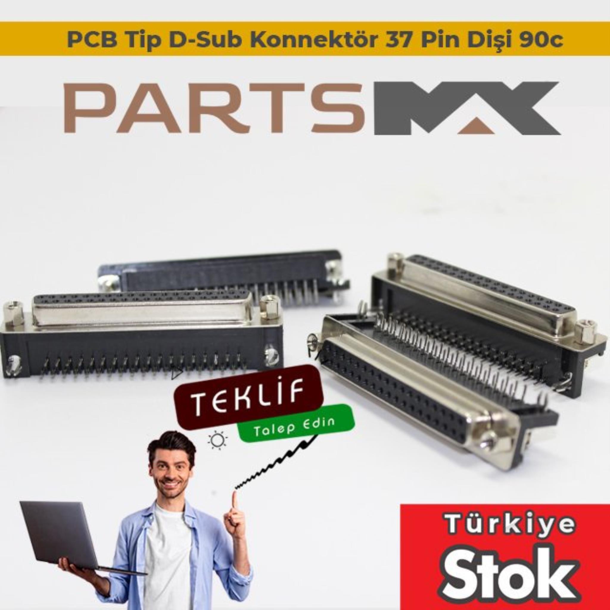 Picture of PCB Tip D-Sub Konnektör 37 Pin Dişi 90c | Partsmax Türkiye